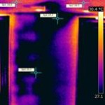 Thermal imaging detection of wet wall